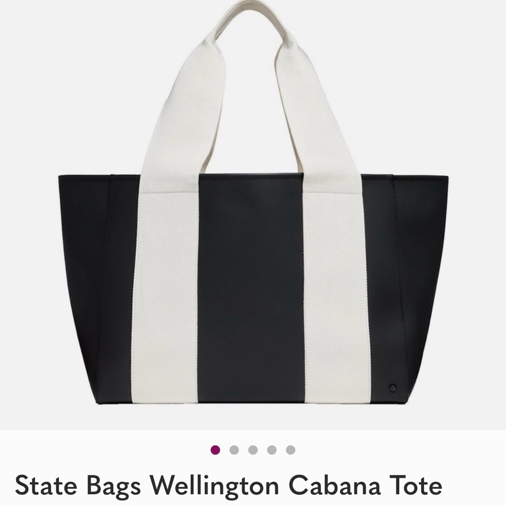 STATE Black and White Tote Bag